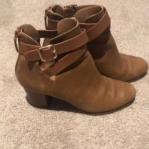 Tan Cole Haan booties